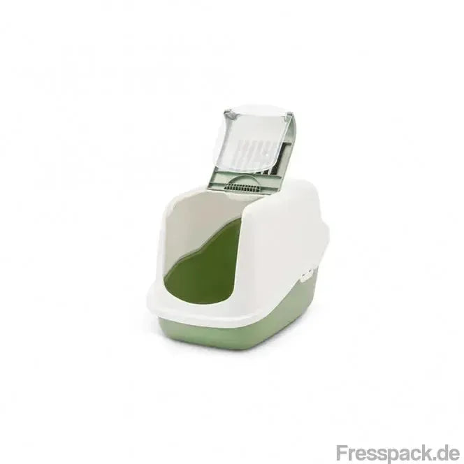 Savic Katzentoilette Nestor - weiß/grün-Katzentoiletten-Fresspack.de