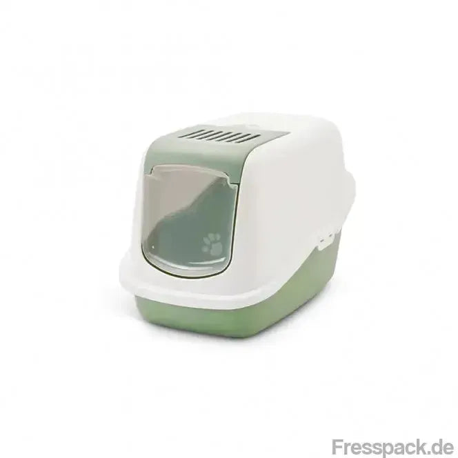 Savic Katzentoilette Nestor - weiß/grün-Katzentoiletten-Fresspack.de