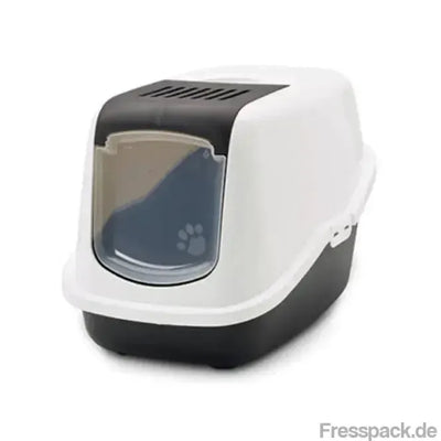 Savic Katzentoilette Nestor - weiß/schwarz-Katzentoiletten-Fresspack.de