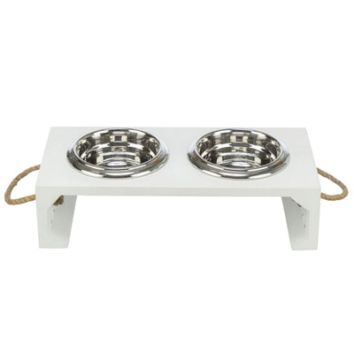 Trixie BE NORDIC Napf-Set, MDF/Edelstahl - 2 × 0,4 l-Napfständer-Fresspack.de