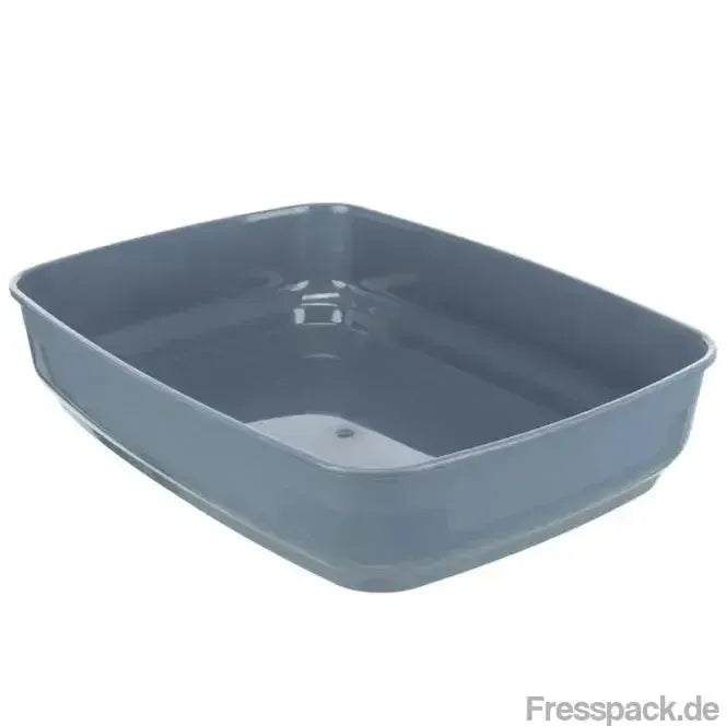 Trixie Katzentoilette Delio mit Motiv - grau/weiß-Katzentoiletten-Fresspack.de