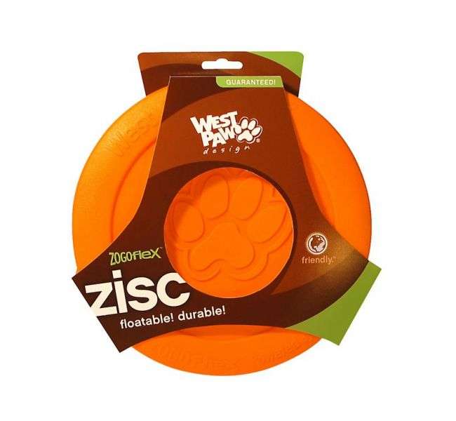 West Paw Mini Zisc - 17 cm - Orange-Hundewurfspielzeug-Fresspack.de