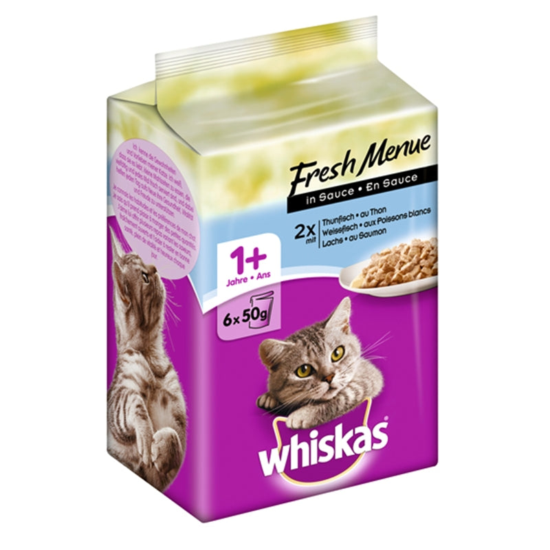 Whiskas Menü Mini Weiss+Thunfisch 6x50g-Alleinfuttermittel-Fresspack.de