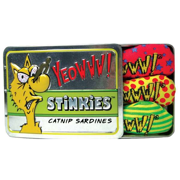 Yeowww Tin of Stinkies-Catnip- & Baldrian-Spielzeug-Fresspack.de