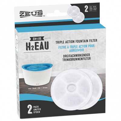 ZEUS H2EAU Triple Action Filter, 2er-Set-Futterspender & Tränken-Fresspack.de