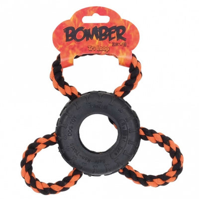 Zeus Tri Loop Zieh- und Zerrspielzeug-Hundewurfspielzeug-Fresspack.de