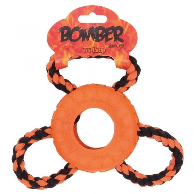 Zeus Tri Loop Zieh- und Zerrspielzeug-Hundewurfspielzeug-Fresspack.de